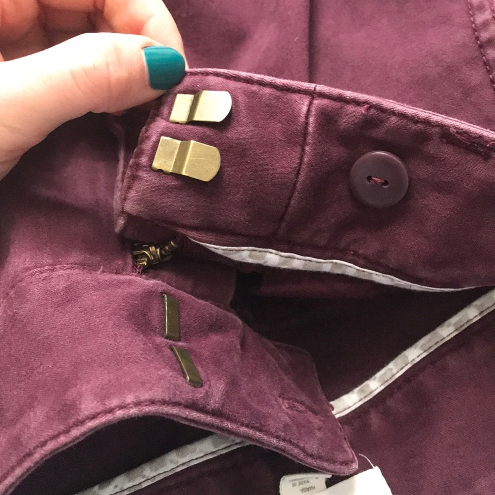 LOFT Maroon Pants - Picture 3 of 5